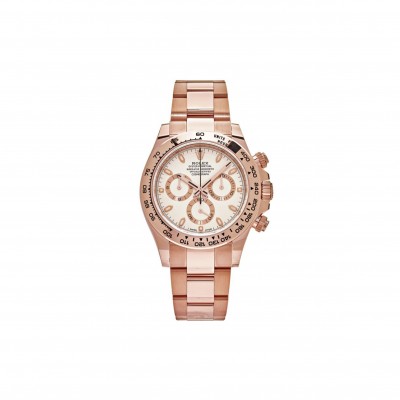 ROLEX DAYTONA 18CT EVEROSE GOLD AUTOMATIC IVORY DIAL 40MM WATCH 116505-0005