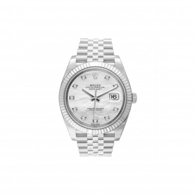ROLEX DATEJUST  STEEL FLUTED 41MM WATCH 126334-00241 STAINLESS0