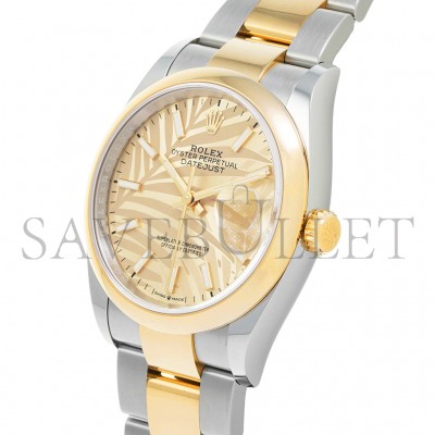ROLEX DATEJUST GOLDEN PALM PATTERN 36MM WATCH 126203