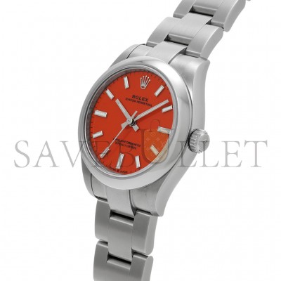 ROLEX OYSTER PERPETUAL CORAL RED 31MM WATCH 277200