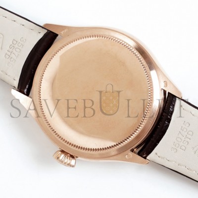 ROLEX CELLINI DATE BLACK DIAL IN EVEROSE GOLD 40MM WATCH 50515