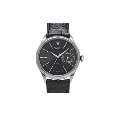 ROLEX CELLINI DAYTO BLACK 39MM WATCH 50519