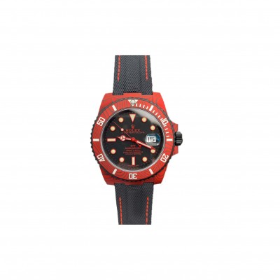 ROLEX SUBMARINER DIW RED CARBON 41MM WATCH 116610