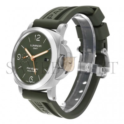PANERAI LUMINOR 1950 GMT GREEN DIAL MS DHONI EDITION 44MM WATCH  PAM01056