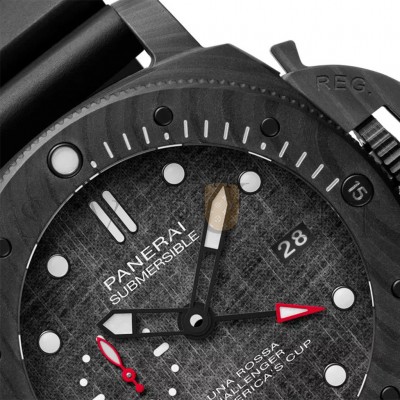 PANERAI SUBMERSIBLE LUNA ROSSA CARBOTECH GMT 47MM WATCH PAM01039