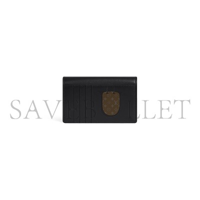 CEINE LONG CARD HOLDER WITH FLAP TRIOMPHE IN SHINY CALFSKIN 10P073DPV.38NO (13*8*1cm)
