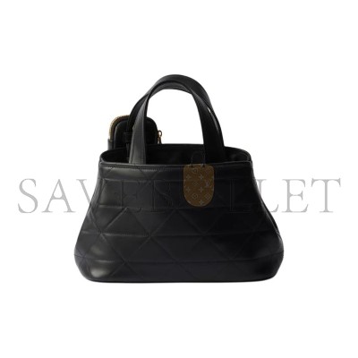 PRADA SMALL LEATHER TOTE BAG WITH STITCHING 1BG548 (26*17*13.5cm) 