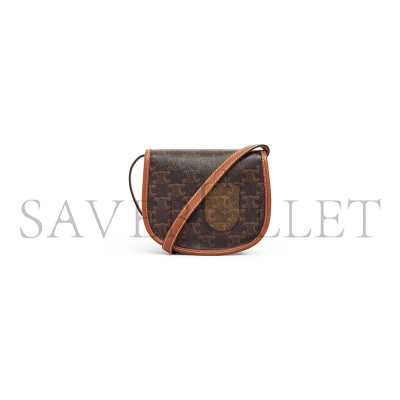 CELINE MINI BESACE IN TRIOMPHE CANVAS AND CALFSKIN 196702BZJ.04LU (15*11*4cm)