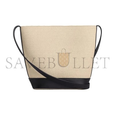 CELINE SMALL BUCKET BAG IN CUIR TRIOMPHE CANVAS AND COWHIDE 198242DU7.01VK (30*22*13cm)