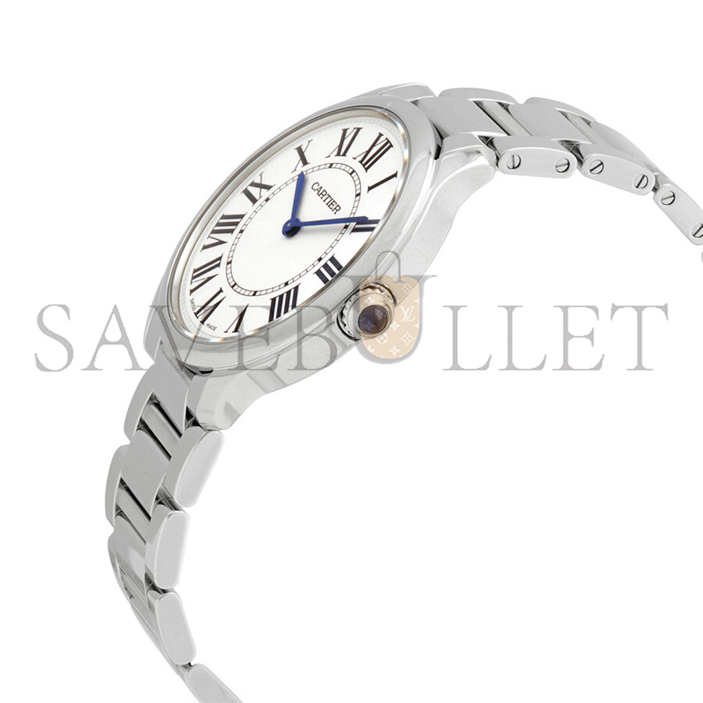 CARTIER RONDE MUST DE QUARTZ SILVER DIAL UNISEX WATCHITEM 36MM WSRN0034