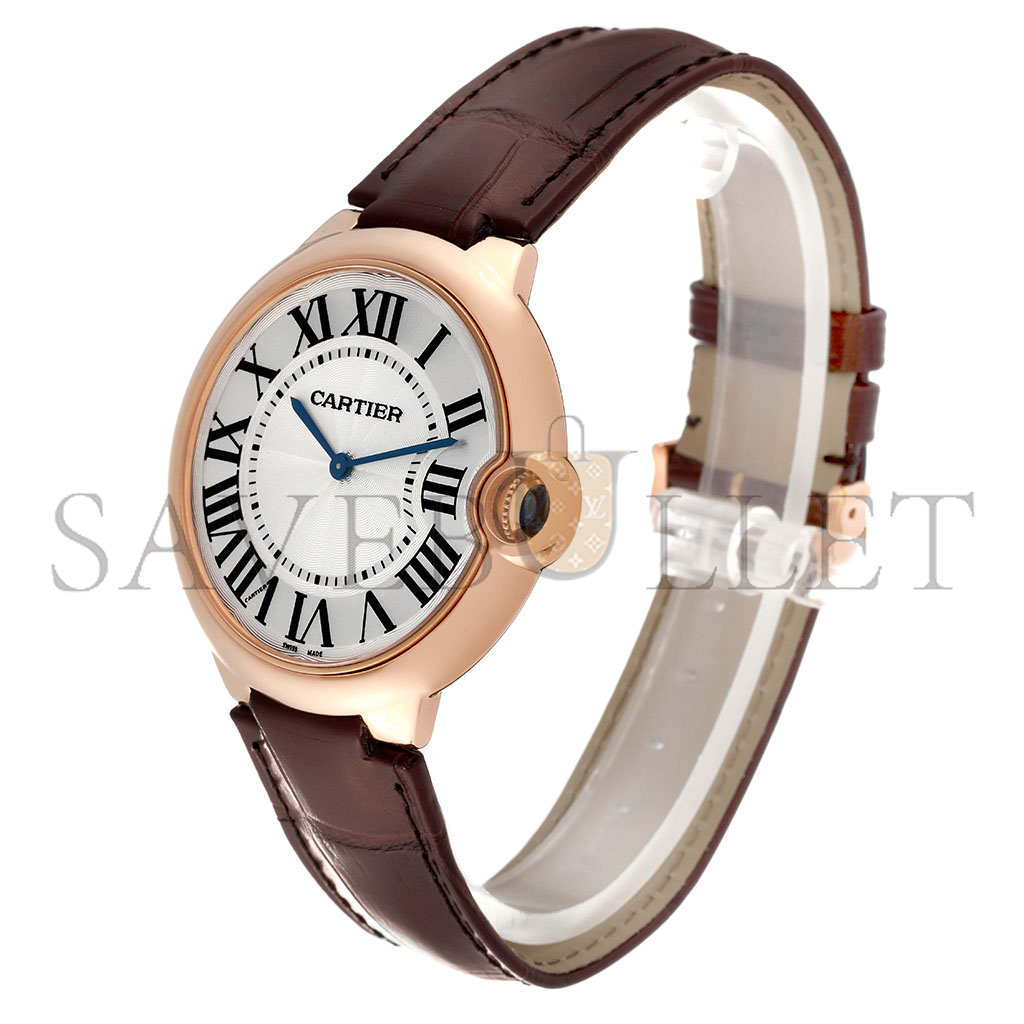 CARTIER BALLON BLEU ROSE GOLD 40MM WATCH W6920083