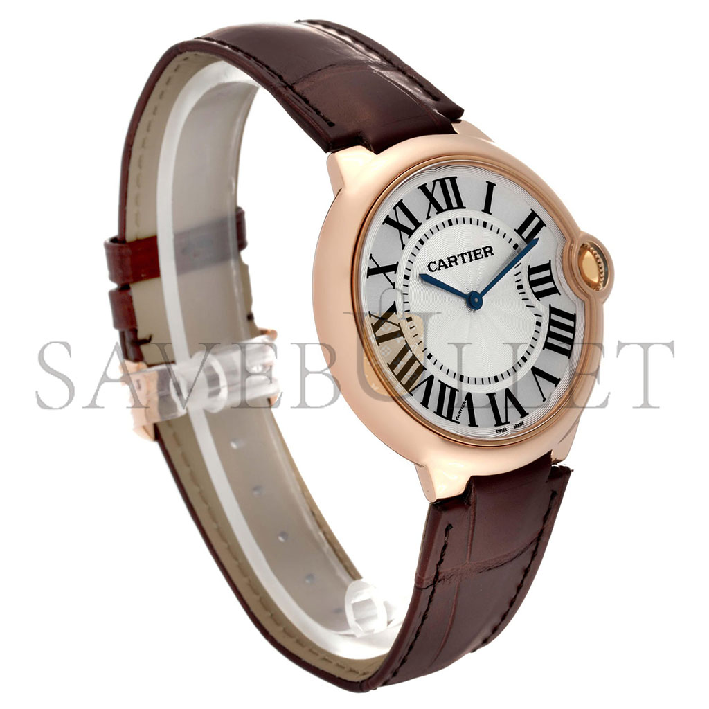 CARTIER BALLON BLEU ROSE GOLD 40MM WATCH W6920083