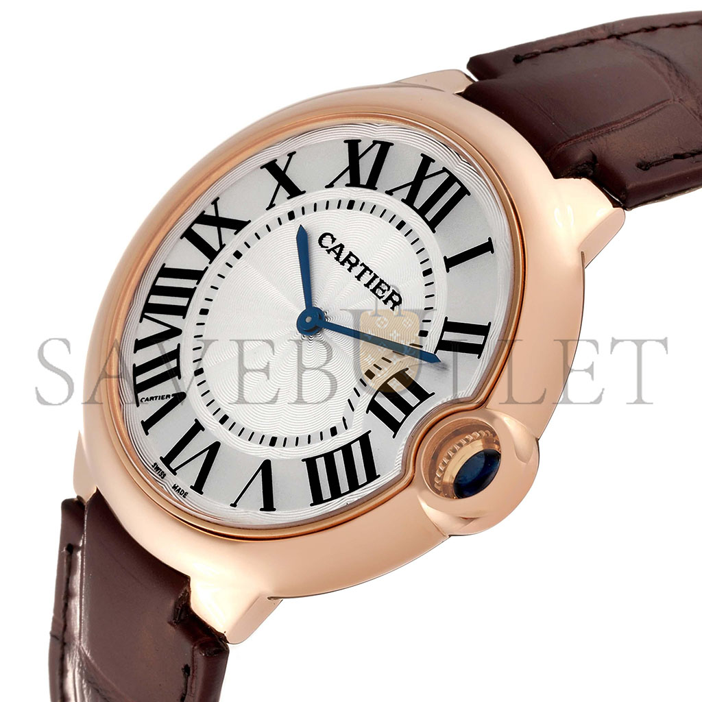 CARTIER BALLON BLEU ROSE GOLD 40MM WATCH W6920083