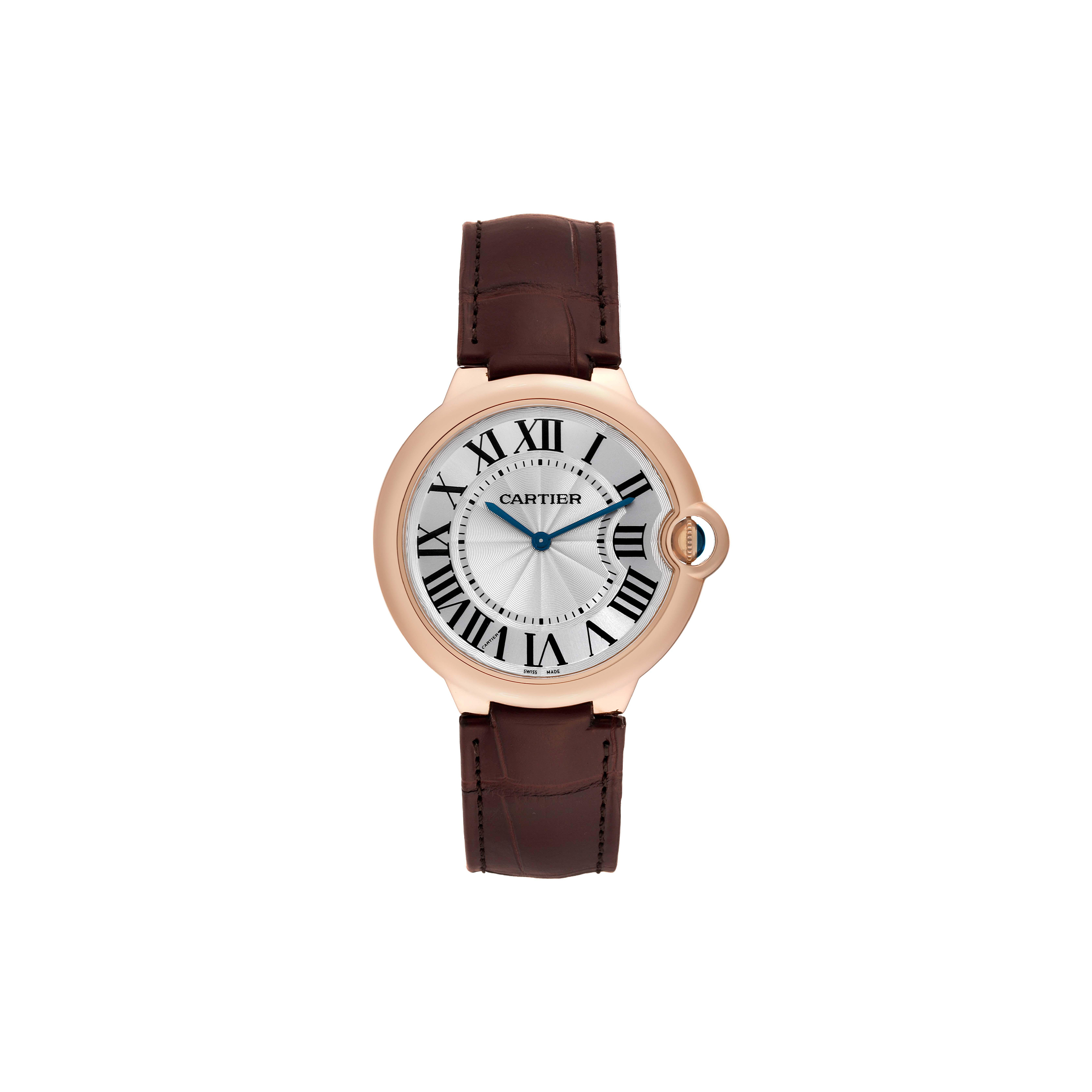 CARTIER BALLON BLEU ROSE GOLD 40MM WATCH W6920083