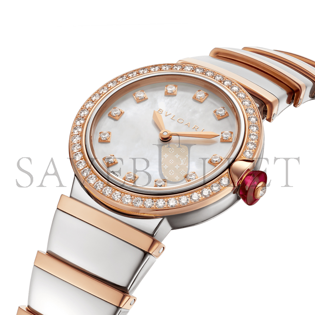 BVLGARI LVCEA LADIES 18 CARAT ROSE GOLD28MM WATCH 102475