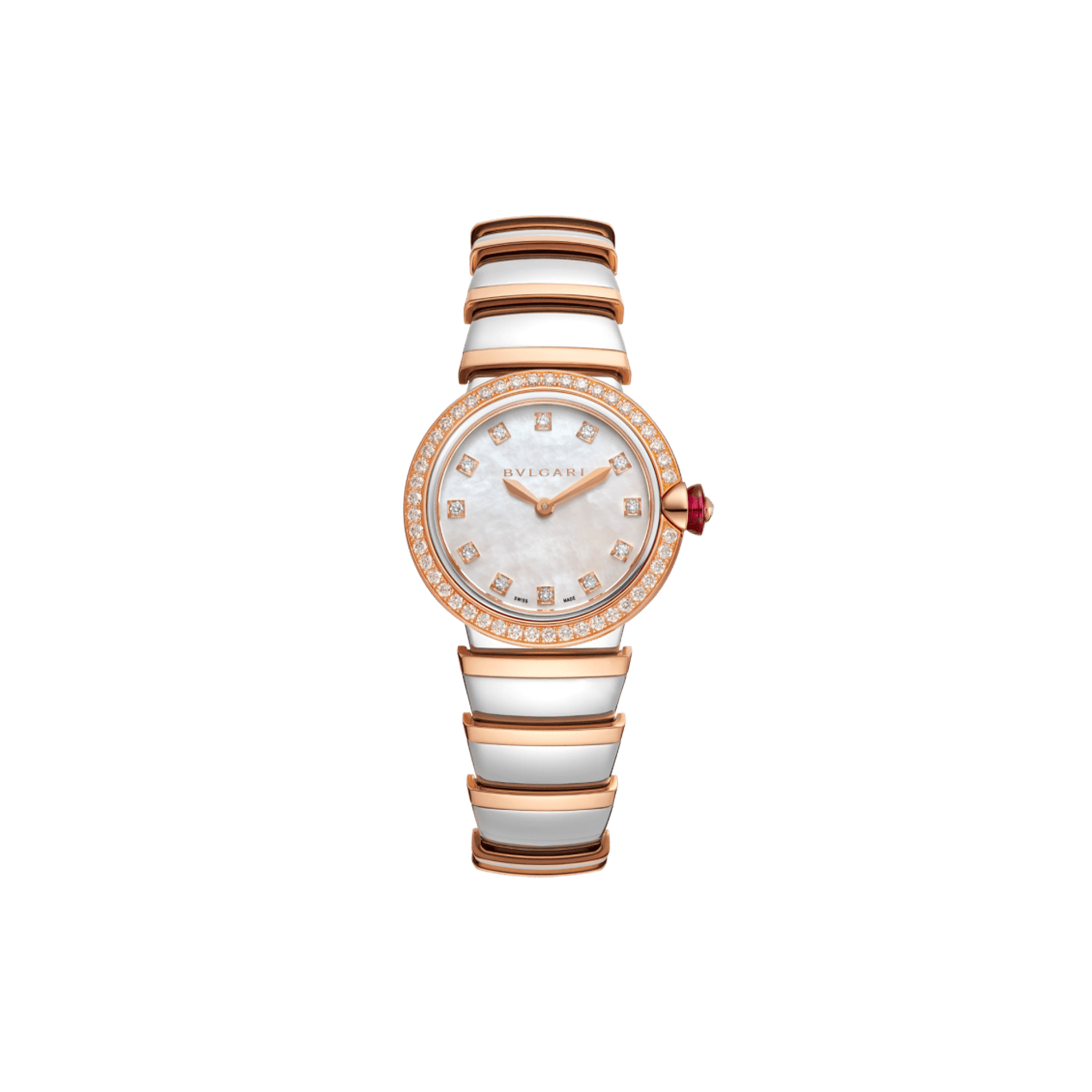 BVLGARI LVCEA LADIES 18 CARAT ROSE GOLD28MM WATCH 102475