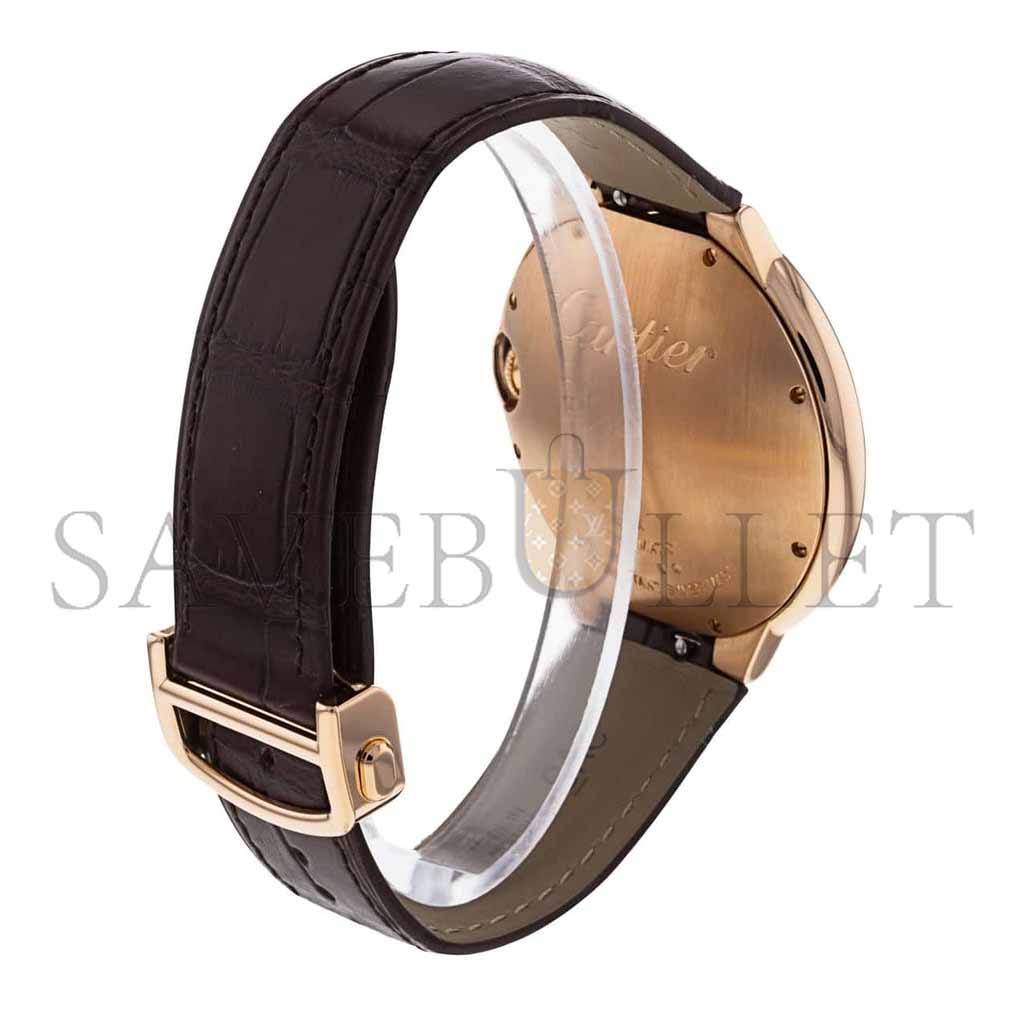 CARTIER BALLON BLEU DE MEN'S SILVER BROWN CARTIER 42MM WATCH WGBB0030