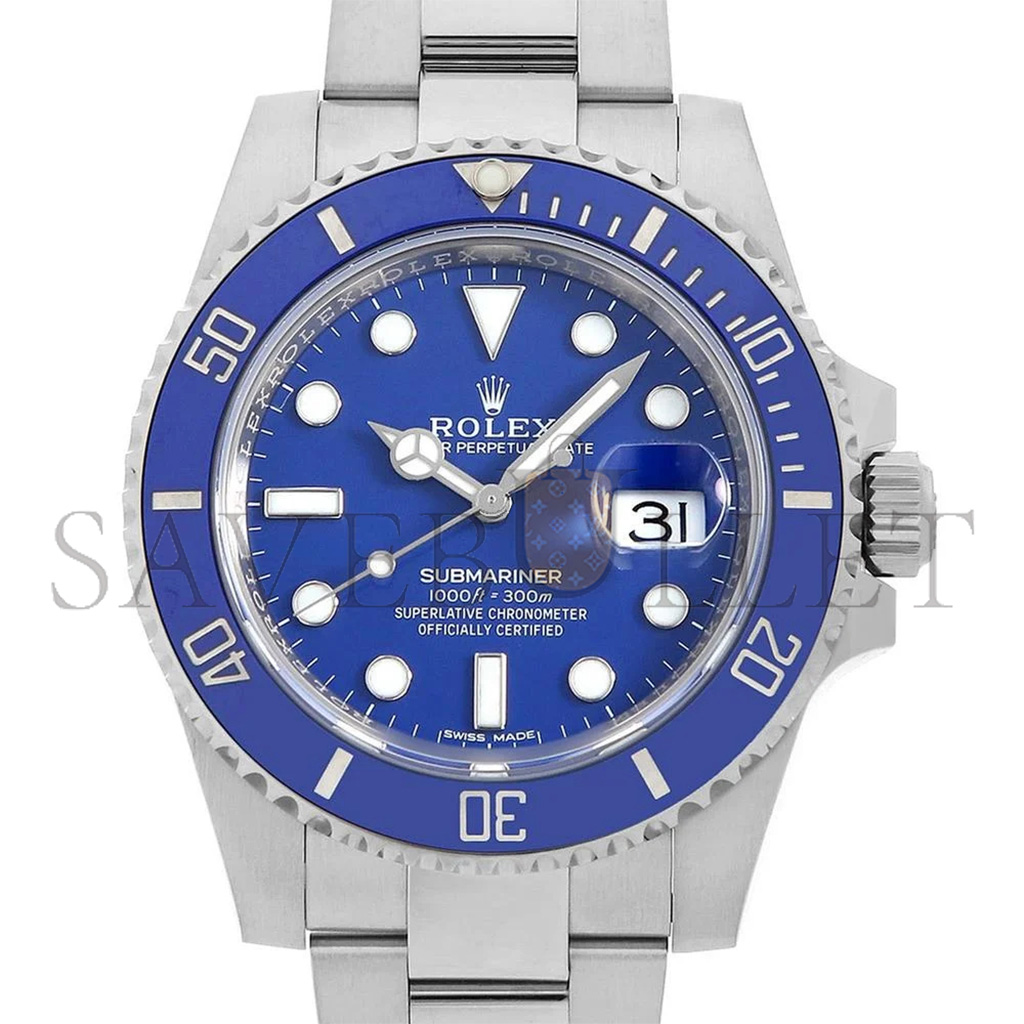 ROLEX SUBMARINER BLUE DIAL 40MM WATCH 116619