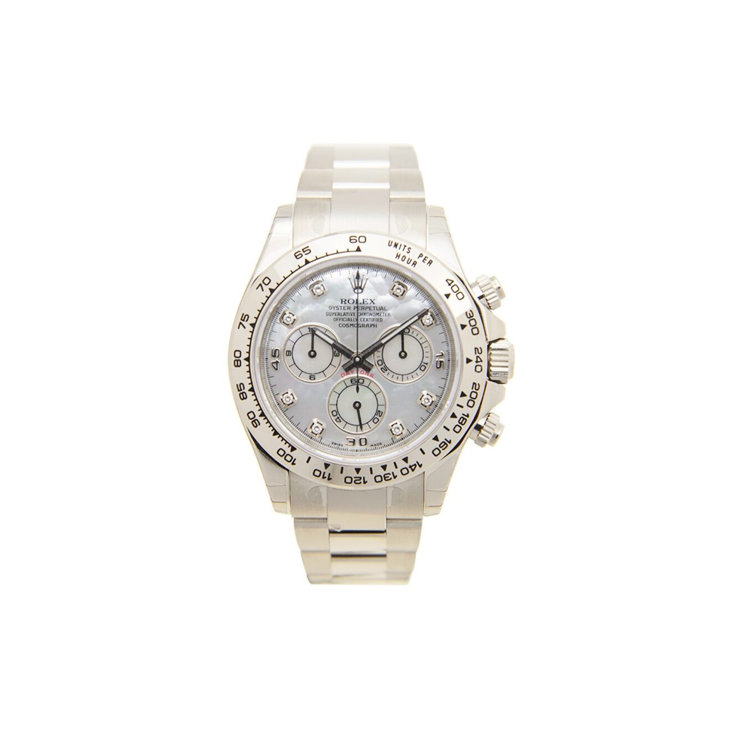 ROLEX DAYTONA WHITE GOLD DIAL 40MM WATCH 116509