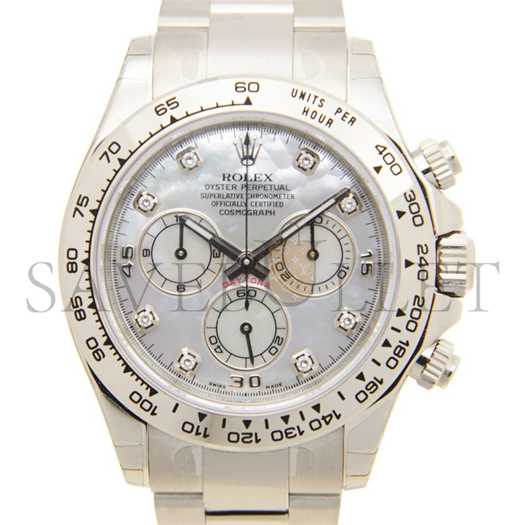 ROLEX DAYTONA WHITE GOLD DIAL 40MM WATCH 116509