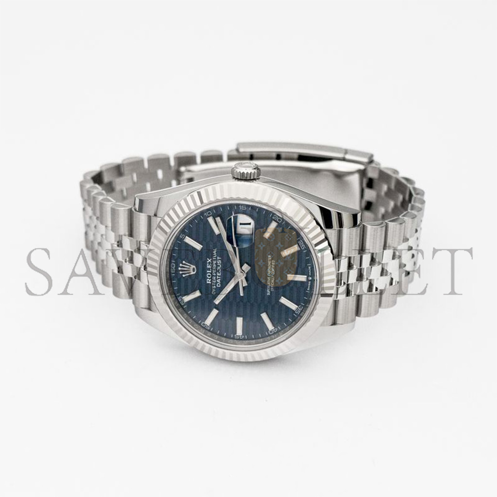 ROLEX DATEJUST SERIES BLUE DIAL MEN'S 18KT WHITE GOLD AUTOMATIC 41MM WATCH 126334-0032