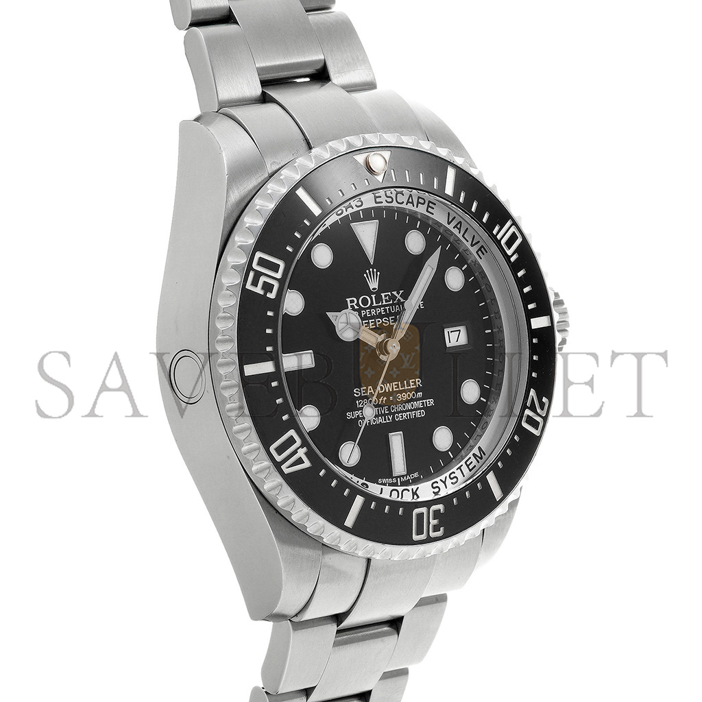 ROLEX SEA-DWELLER 44 STAINLESS STEEL BLACK FACE 44MM WATCH 116660-0001