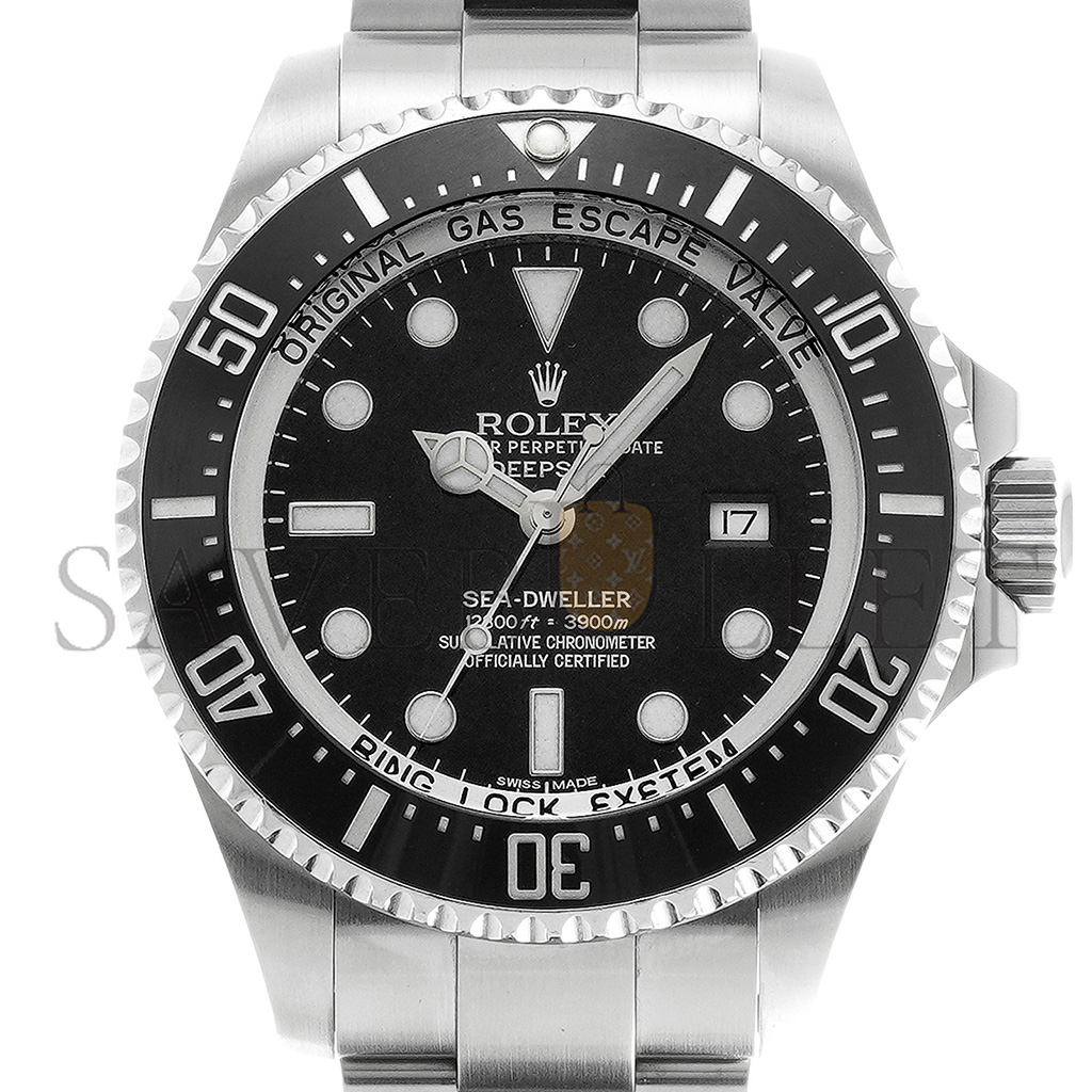 ROLEX SEA-DWELLER 44 STAINLESS STEEL BLACK FACE 44MM WATCH 116660-0001