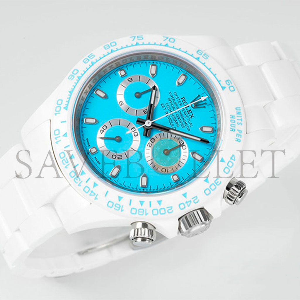 ROLEX DAYTONA BLUE AND WHITE CERAMIC 40MM WATCH N4130