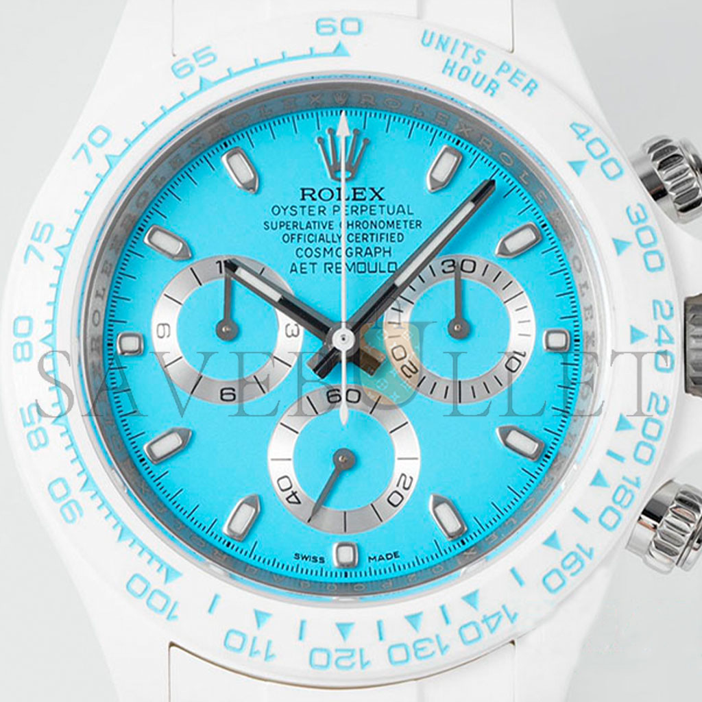ROLEX DAYTONA BLUE AND WHITE CERAMIC 40MM WATCH N4130