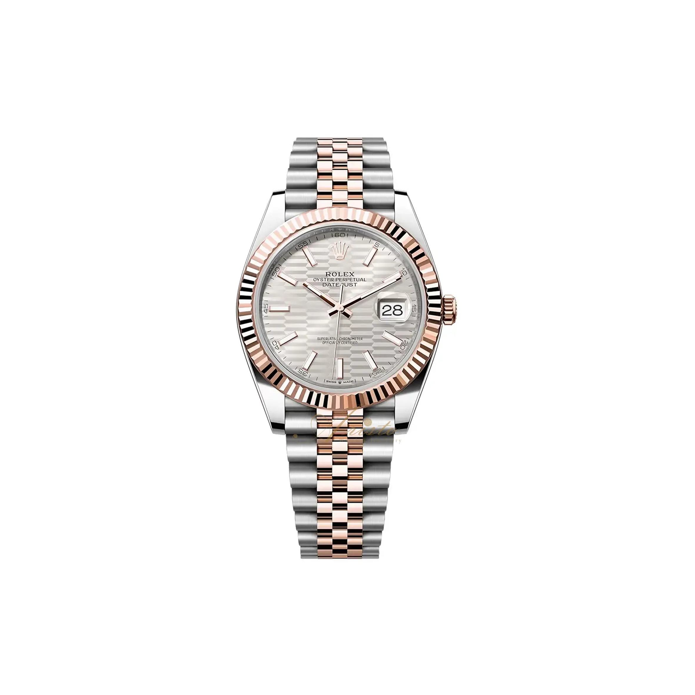 ROLEX DATEJUST SILVER DIAL 41MM WATCH 126331-0018