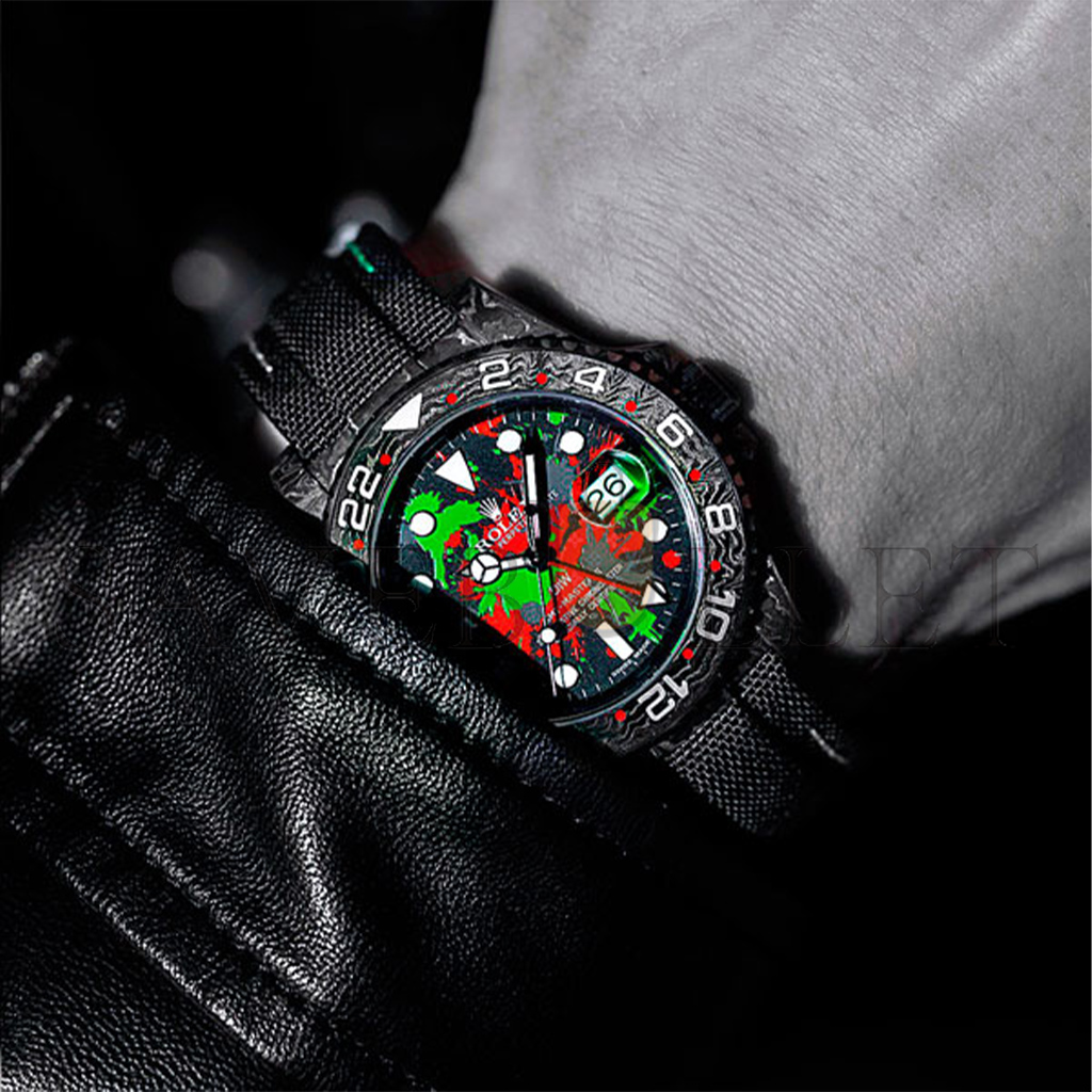 ROLEX GMT-MASTER II DIW CARBON MOTLEY EDITION 40MM WATCH 6118