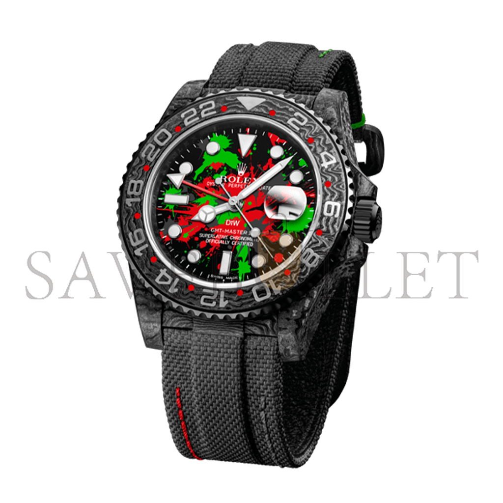 ROLEX GMT-MASTER II DIW CARBON MOTLEY EDITION 40MM WATCH 6118