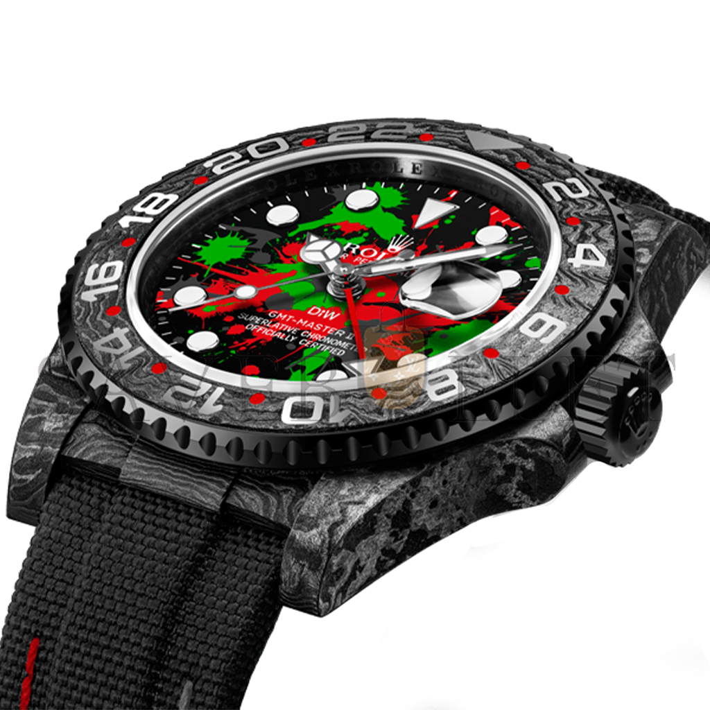 ROLEX GMT-MASTER II DIW CARBON MOTLEY EDITION 40MM WATCH 6118