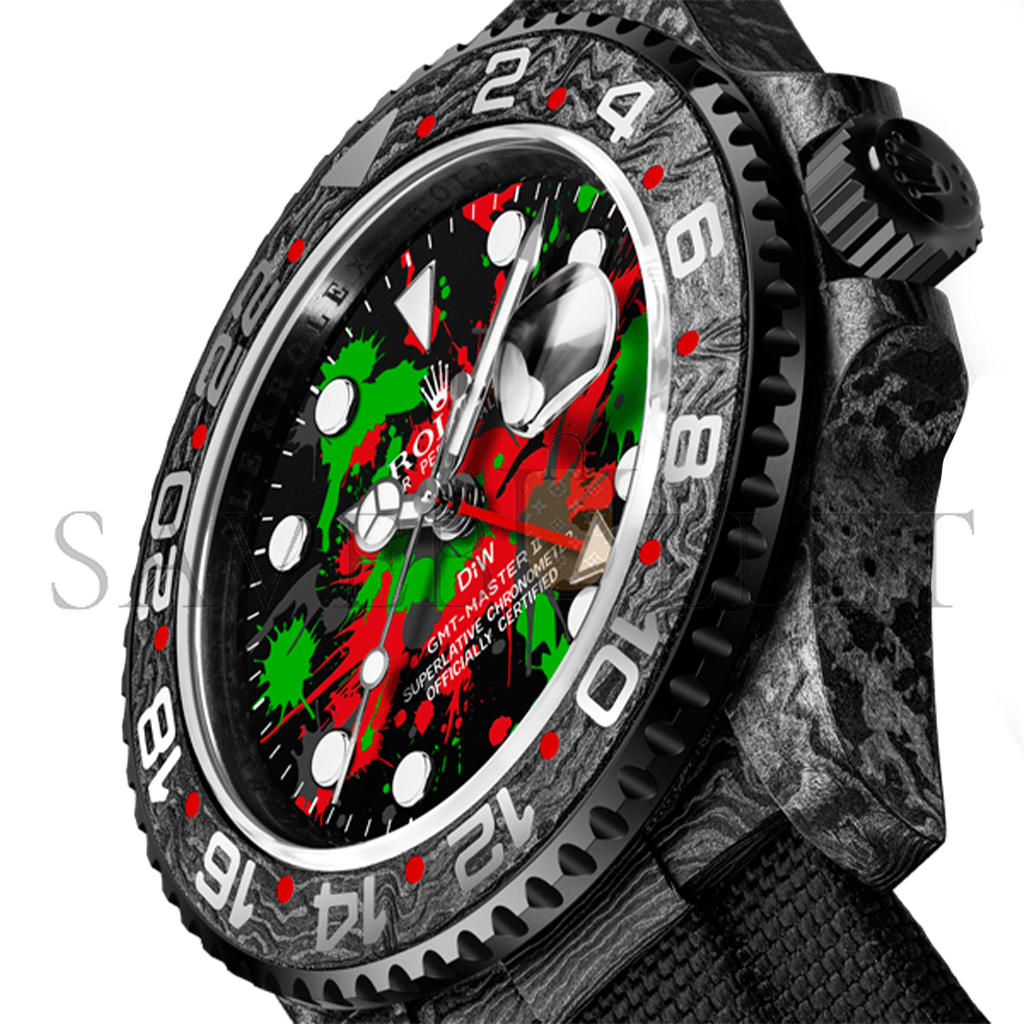 ROLEX GMT-MASTER II DIW CARBON MOTLEY EDITION 40MM WATCH 6118