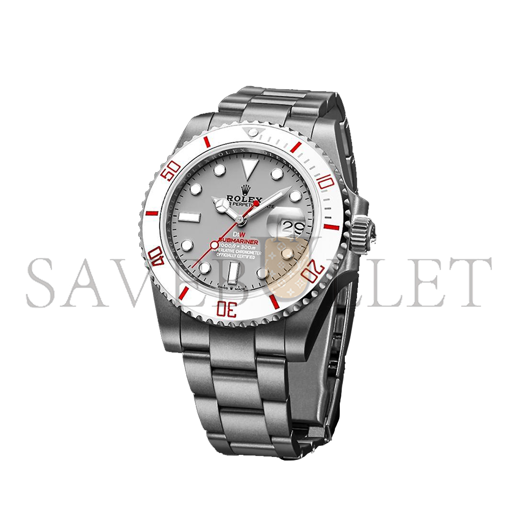 ROLEX SUBMARINER DIW PARAKEET GREY DIAL 41MM WATCH 116610LN
