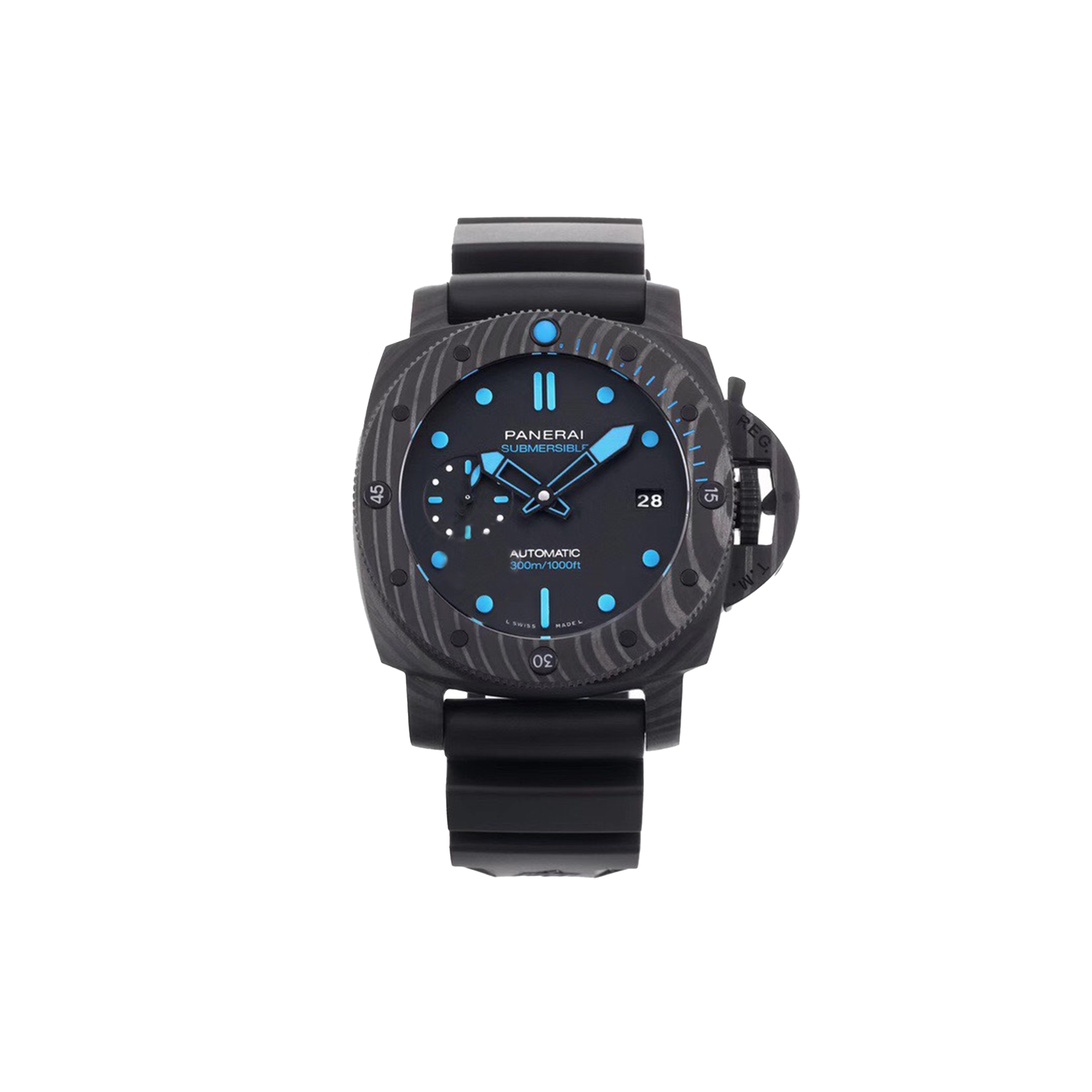 PANERAI LUMINOR SUBMERSIBLE CARBONTECH CARBON FIBER MEN'S 42MM WATCH PAM00960