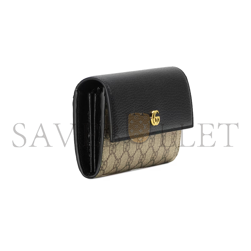 GUCCI GG MARMONT BI-COLOR CONTINENTAL WALLET 456116 (10*19*3.5cm)
