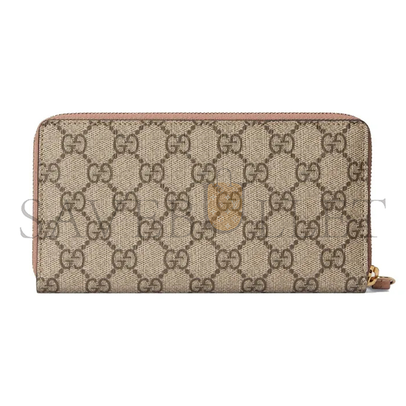 GUCCI GG MARMONT BI-COLOUR ZIP AROUND WALLET ‎456117 (19*10.5*2cm)
