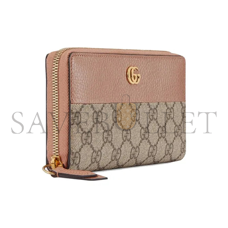 GUCCI GG MARMONT BI-COLOUR ZIP AROUND WALLET ‎456117 (19*10.5*2cm)