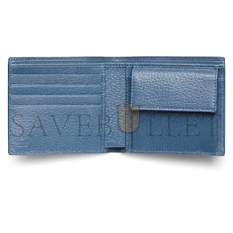 GUCCI BLUE INTERIOR GG COIN WALLET ‎768244 (21*9cm)