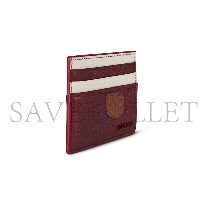 GUCCI BI-COLOR CARD CASE WITH GUCCI LOGO ‎‎817043 (10*8cm)