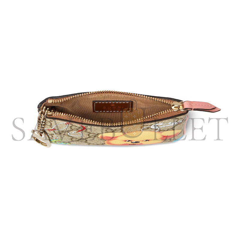 GUCCI ZIP KEY CASE WITH MOTIF ‎‎‎838892 (12.5*7*1.5cm)