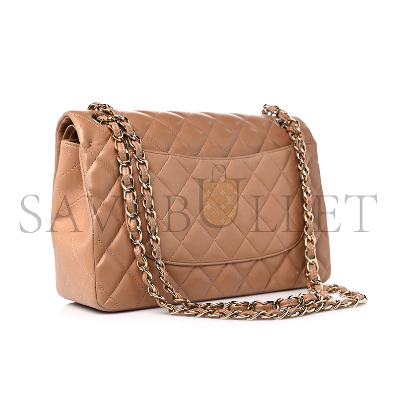 CHANEL LAMBSKIN QUILTED JUMBO DOUBLE FLAP 1206523 (30*20*9cm)