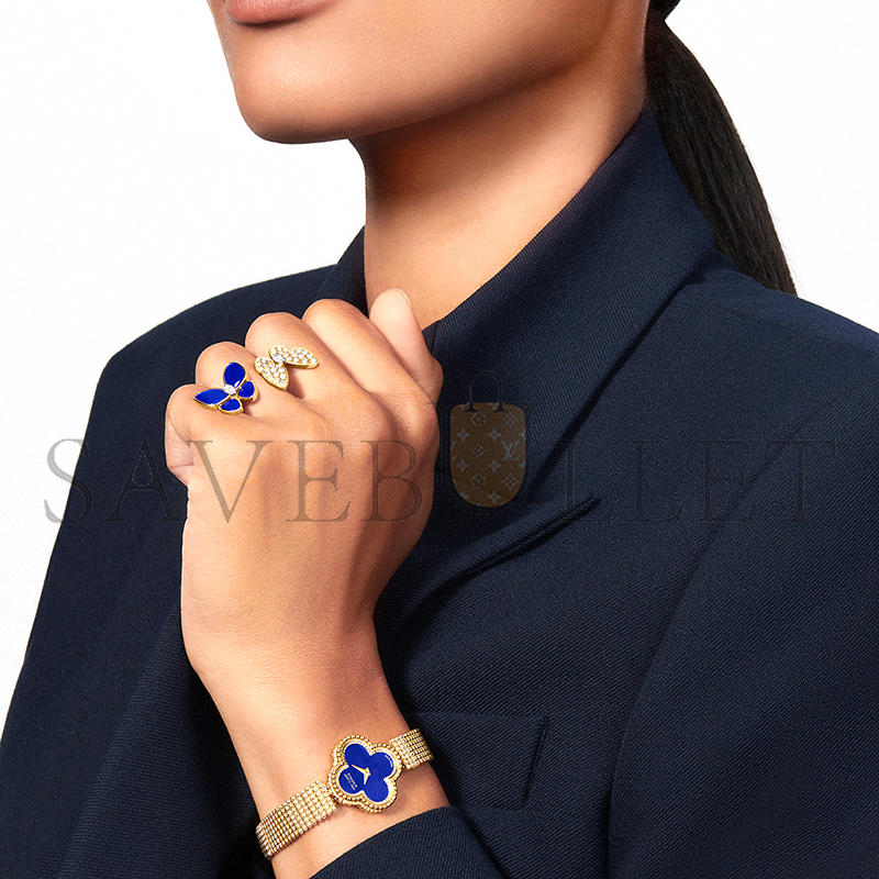 VAN CLEEF ARPELS SWEET ALHAMBRA WATCH18K YELLOW GOLD, DIAMOND, LAPIS LAZULI VCARPBEG00