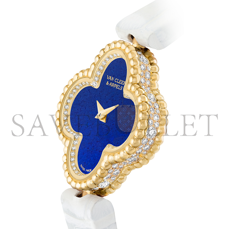 VAN CLEEF ARPELS SWEET ALHAMBRA WATCH18K YELLOW GOLD, DIAMOND, LAPIS LAZULI VCARPBEG00