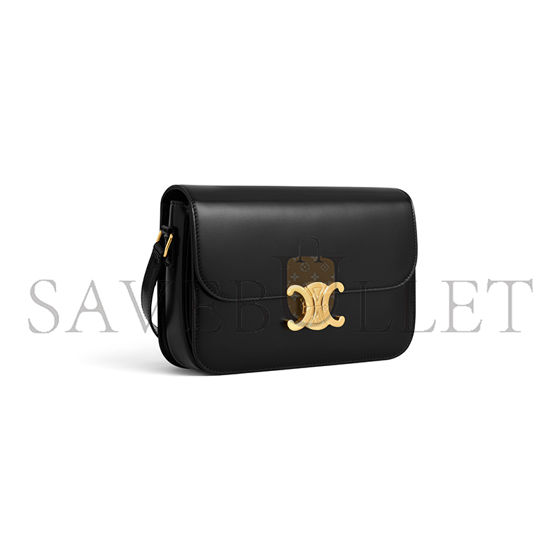 CELINE MEDIUM CLASSIQUE TRIOMPHE BAG IN SHINY CALFSKIN 187363BF4.38NO (22.5*16.5*7.5cm)