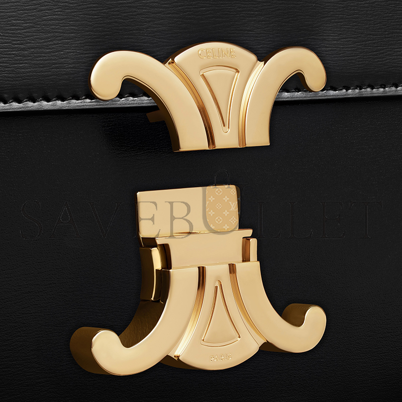 CELINE MEDIUM CLASSIQUE TRIOMPHE BAG IN SHINY CALFSKIN 187363BF4.38NO (22.5*16.5*7.5cm)