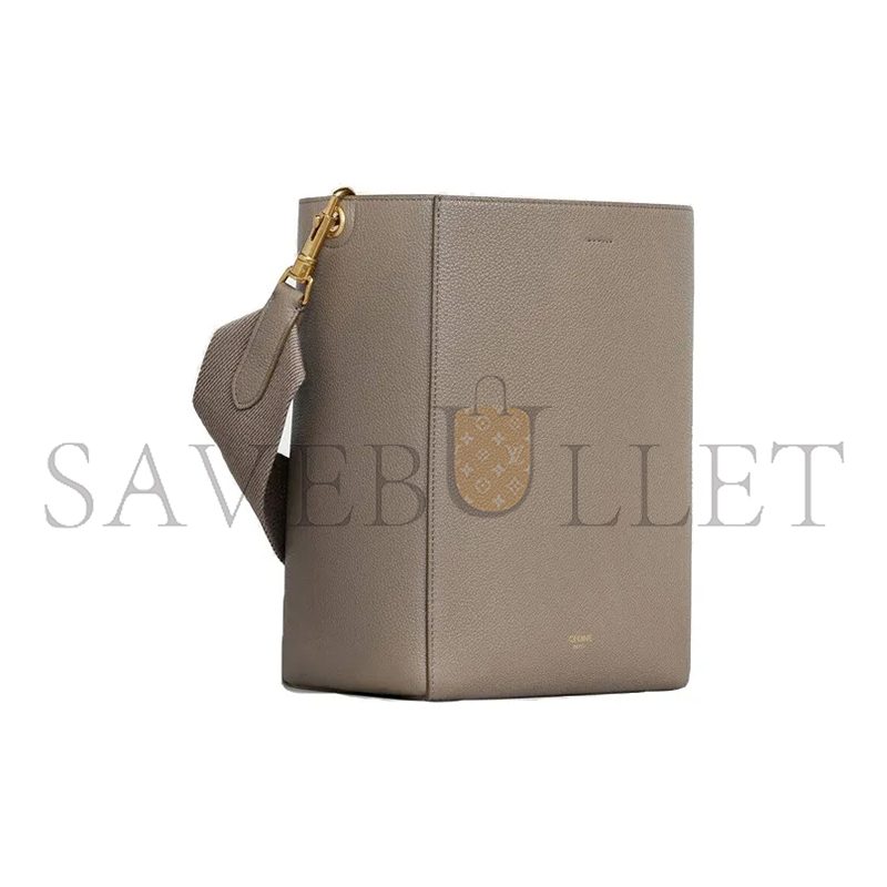 CELINE SMALL BUCKET BAG IN SANGLE SEAU PEBBLED CALFSKIN 189303AH4.18TP (25*18*12cm)