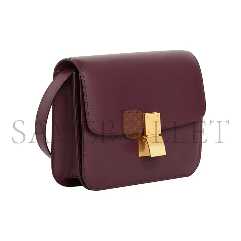 CELINE SHOULDER BAG IN TEEN CLASSIC POLISHING CALFSKIN 192523DLS.28BD (18.5*15.5*6cm)