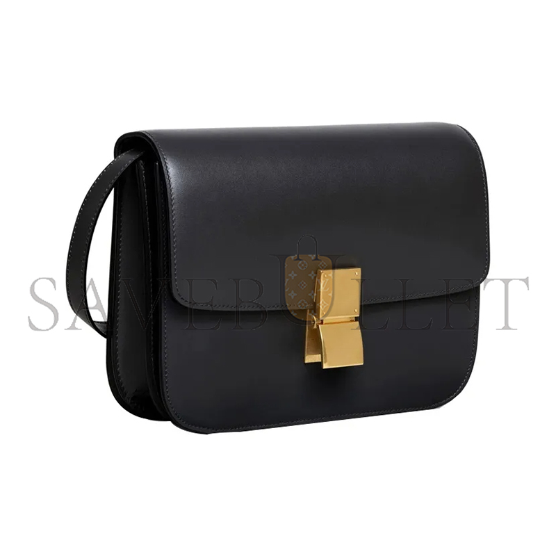 CELINE MEDIUM SHOULDER BAG IN TEEN CLASSIC POLISHING CALFSKIN 164173DLS.38NO (24*18*7cm)